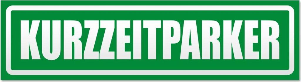 Kurzzeitparker invertiert Magnetschild Schild magnetisch