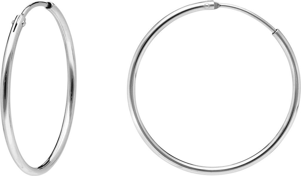 trendor 15046 Damen Ohrringe 925 Silber Creolen 32 mm