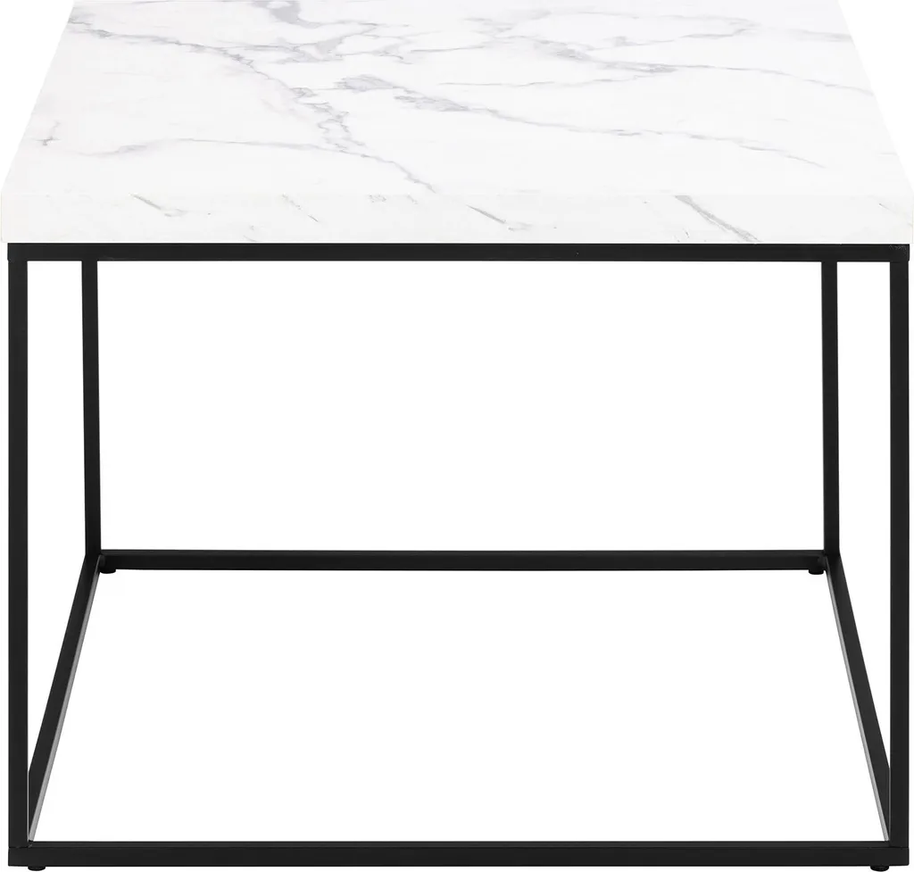 Table basse de salon ronde 60 cm effet marbre pour petit appartement
