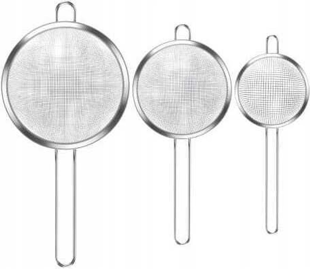 Set di 3 setacci da cucina di diverse dimensioni Immagine del prodotto 
