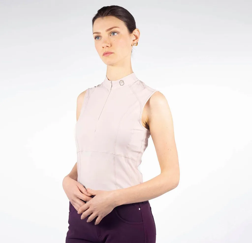 Top équitation été Samshield Ava Sleeveless Powder Pink - Taille L