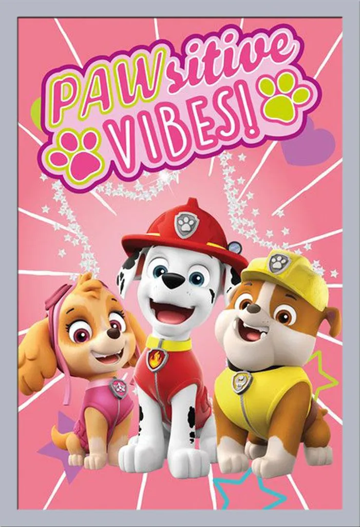 Poster Paw Patrol encadré sans verre : Sécurité et style pour enfant