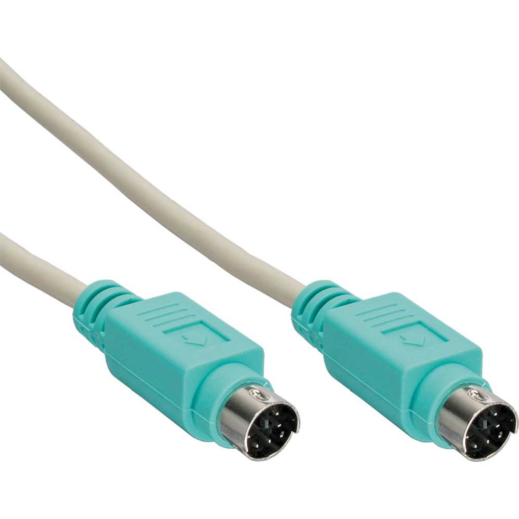 InLine PS/2 Kabel, Stecker / Stecker, PC 99, Farbe Grün, 2m