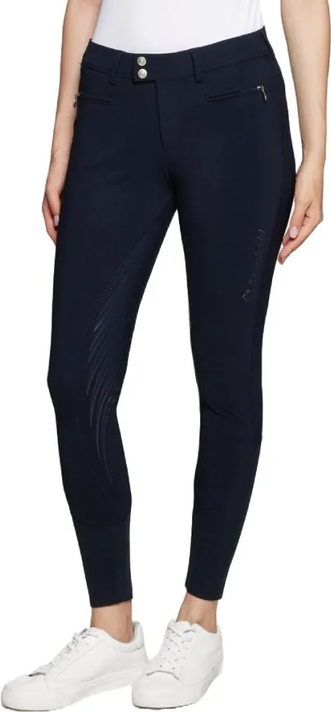 Pantalon équitation femme Samshield Diane Navy pour Concours et Saut