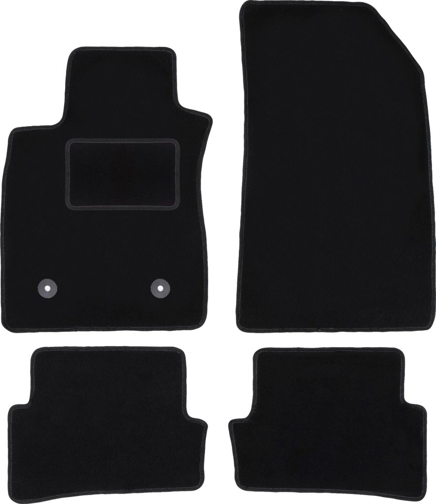Schwarze Veloursmatten für: Renault Clio III Grandtour, Kombi, Fließheck (2005-2012)