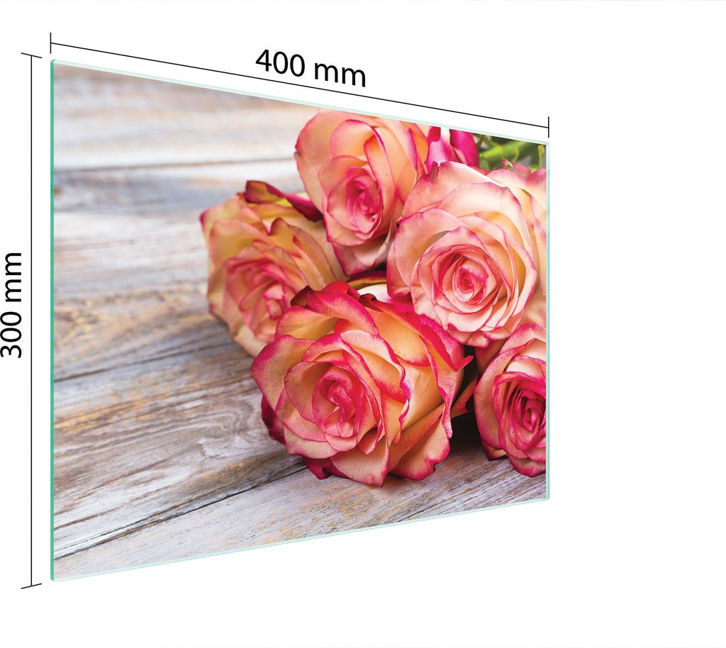 Schneidebrett Herdabdeckplatte Multiglasschneidplatte 40x30 cm Gemüse Bunt