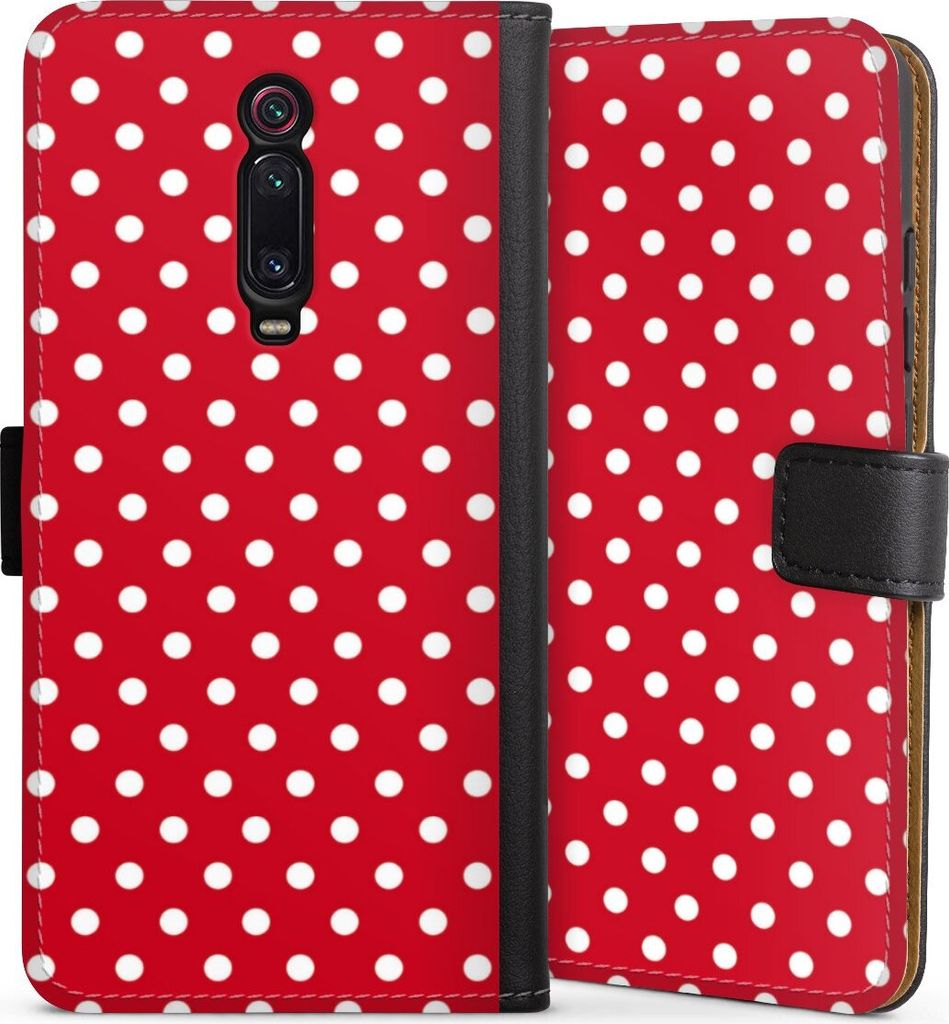 DeinDesign Klapphülle für Xiaomi Mi 9T Handytasche Lederhülle Tasche Polka Dots Punkte Retro