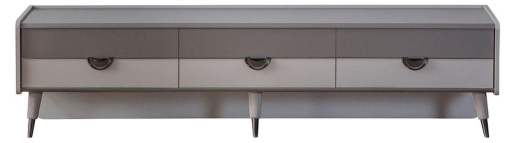 Graues Sideboard Designer Wohnzimmer TV-Ständer RTV Lowboard Möbel Neu