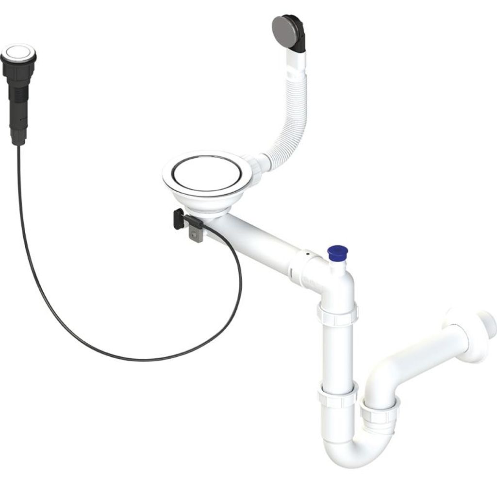 Laveo SIPHON OKS_163T Spülbeckensiphon, Chrom