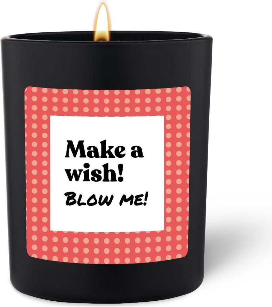 ChattyCandles Duftkerze Schwarz Woody Make a wish