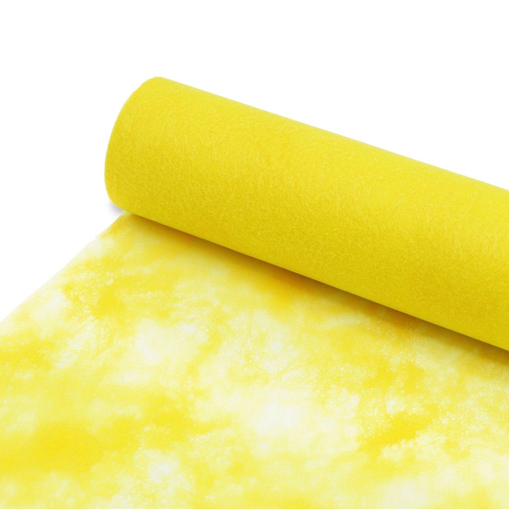 Sizocloud Tischläufer gelb 30cm 25 m + ca.100 Dekosterne gold