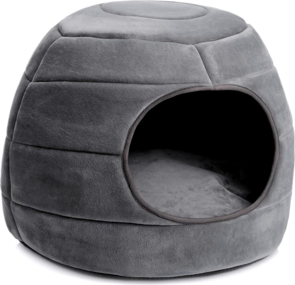 Katzenbett Faltbar Coral Velvet Katzenbett - Grau - Für Katzen und Kleine Hunde