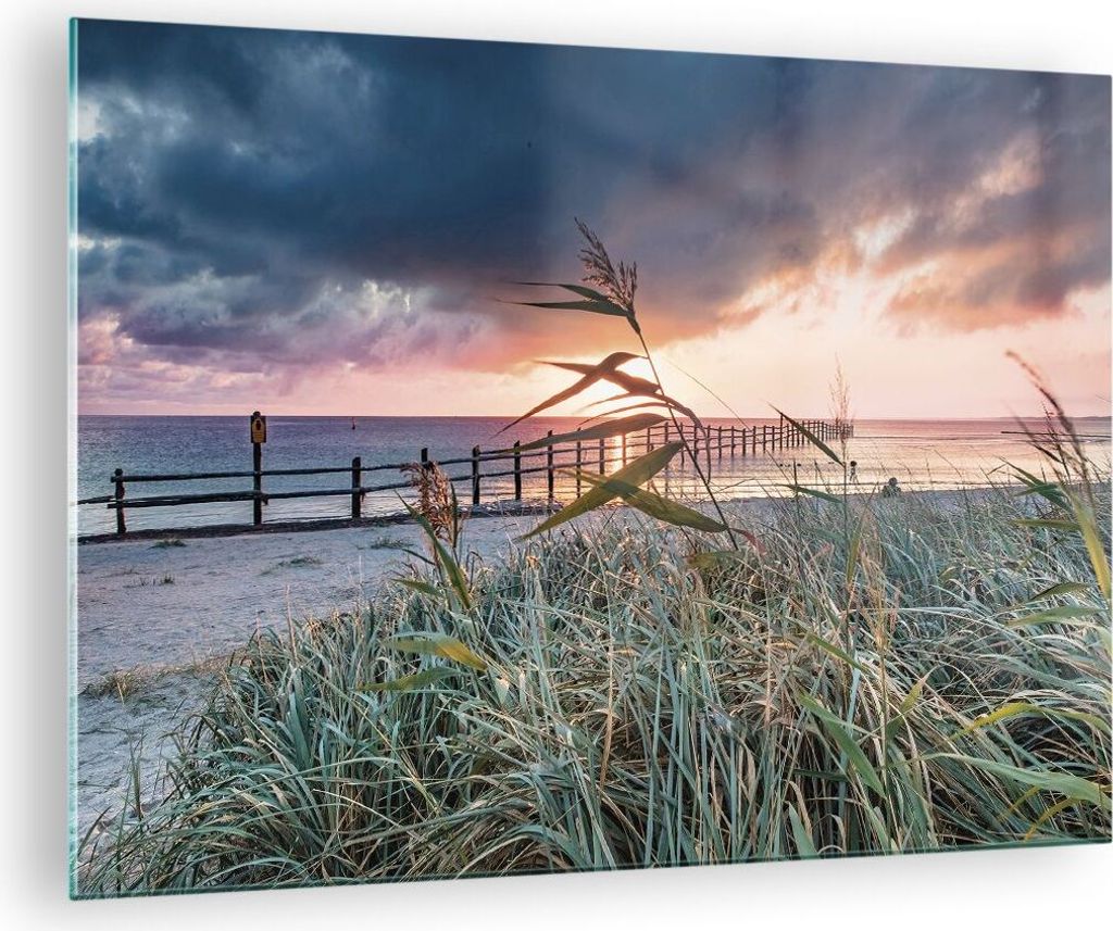 Bilder auf glas - Einteilig - Strand Gras Horizont - Produktbild 