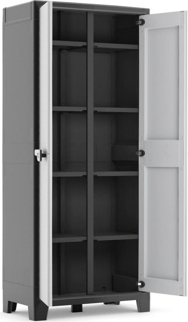 Keter Universalschrank Titan Schwarz und Grau 182 cm Produktbild 