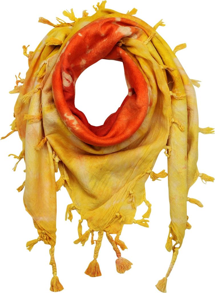 Palituch - bunt-batik-tiedye 01 - Red sun - Kufiya PLO Tuch
