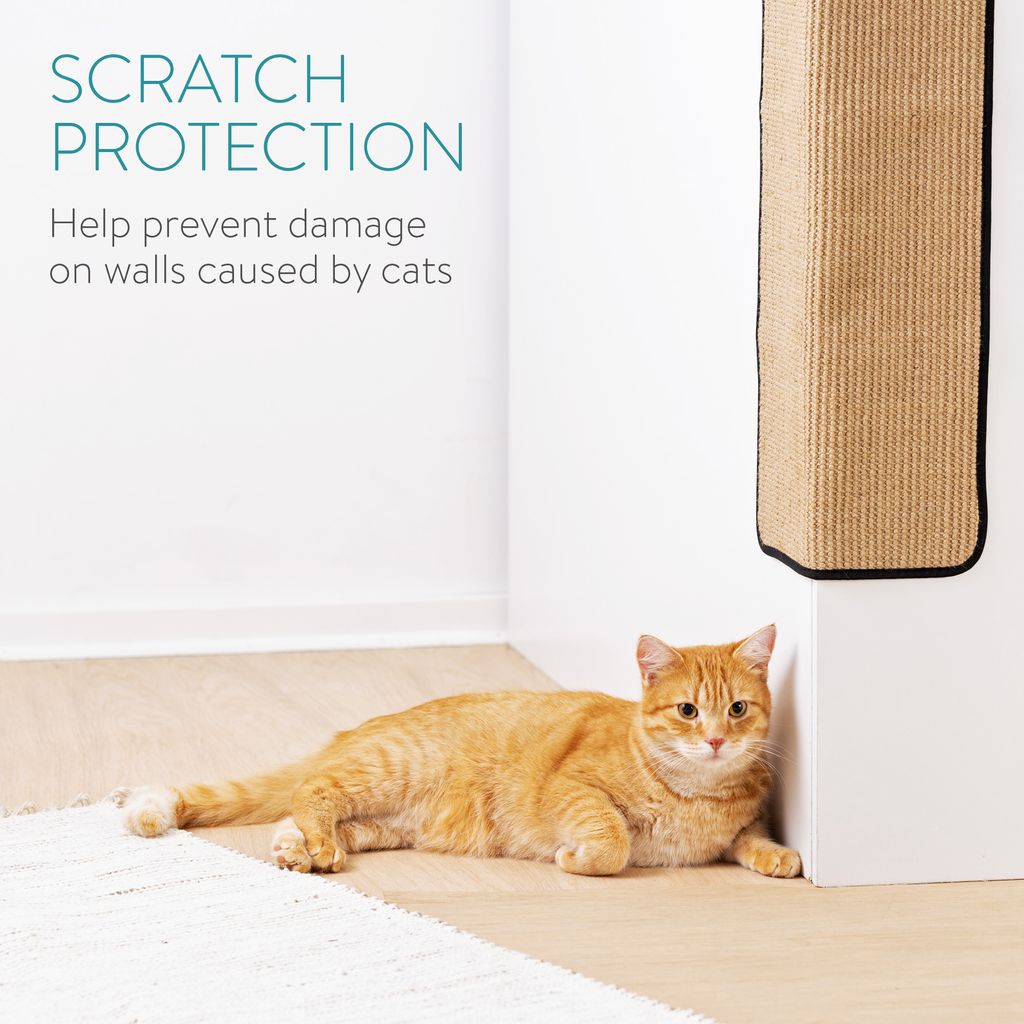 Selbstklebende Kratzmatte Für Katzen – Anpassbar, 40x100 Cm, Beige, Schützt Möbel