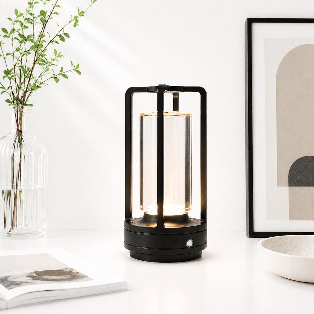 Tragbare Innen-/Außentischlampe aus Metall, kabellose Produktbild 
