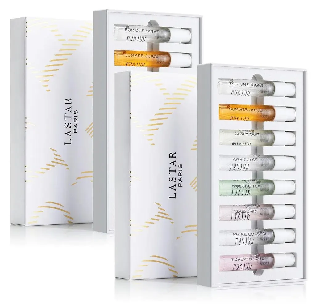 Coffret de parfums ivoire : collection de 8 fragrances uniques et luxe