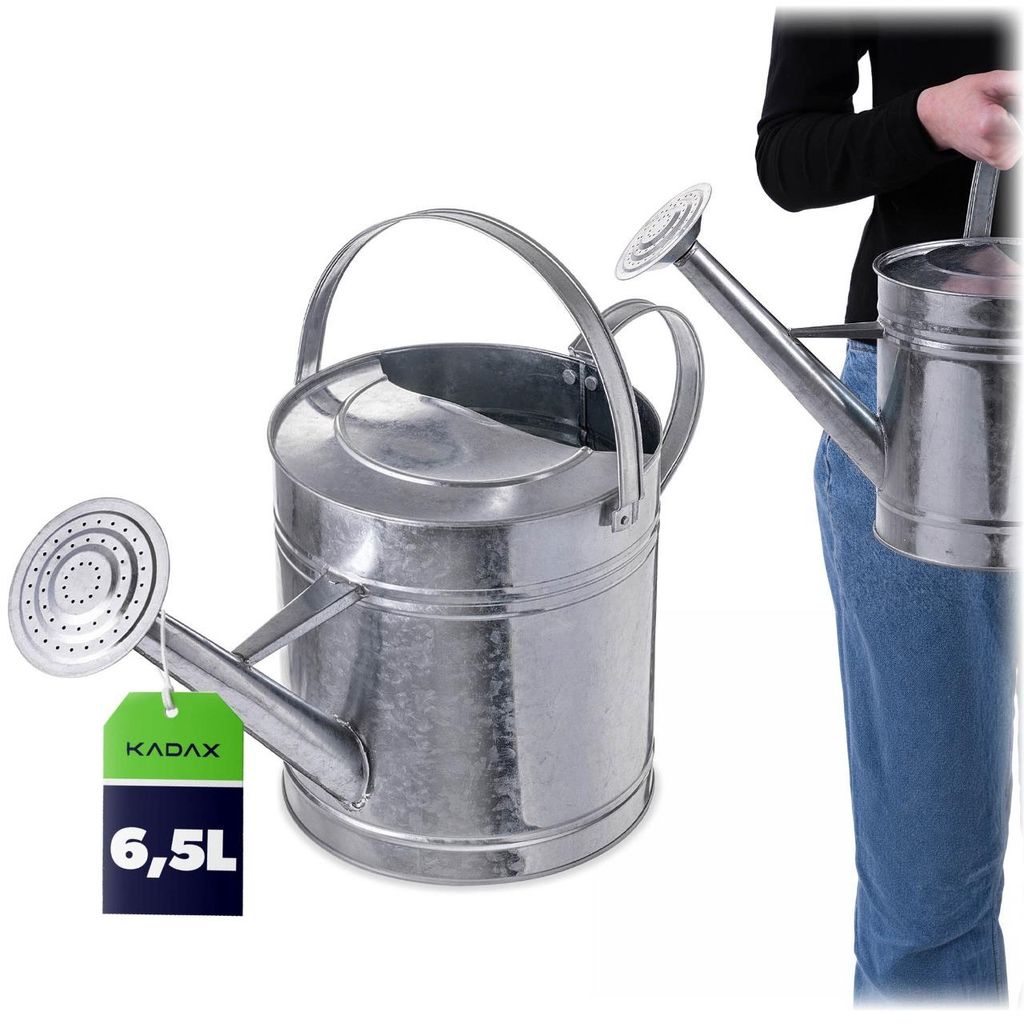 KADAX Zinkgießkanne 6,5L aus verzinktem Stahl, Metall Produktbild 