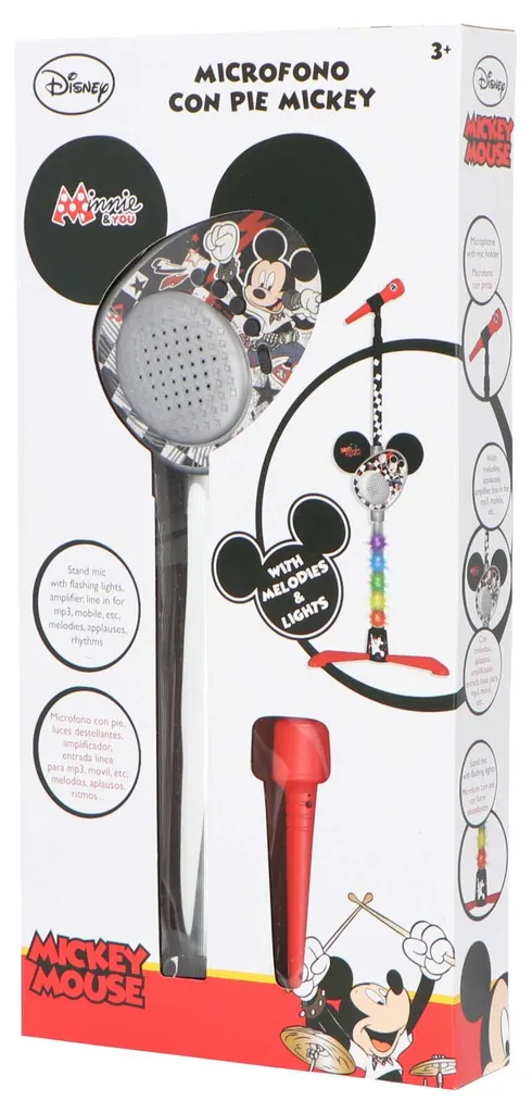 Microphone Mickey Mouse avec pied : le kit audio idéal pour enfant - 3