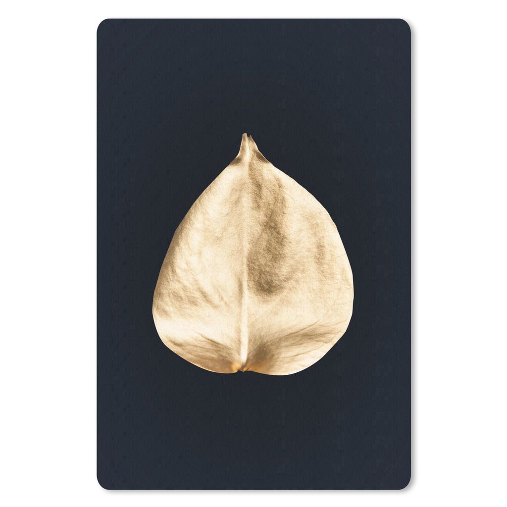MuchoWow Mauspad Mousepad Blatt - Gold - Schwarz 40x60 cm - Mousepads - Maus Mat - Pad - Mausunterlage - Schreibtisch Accesoire