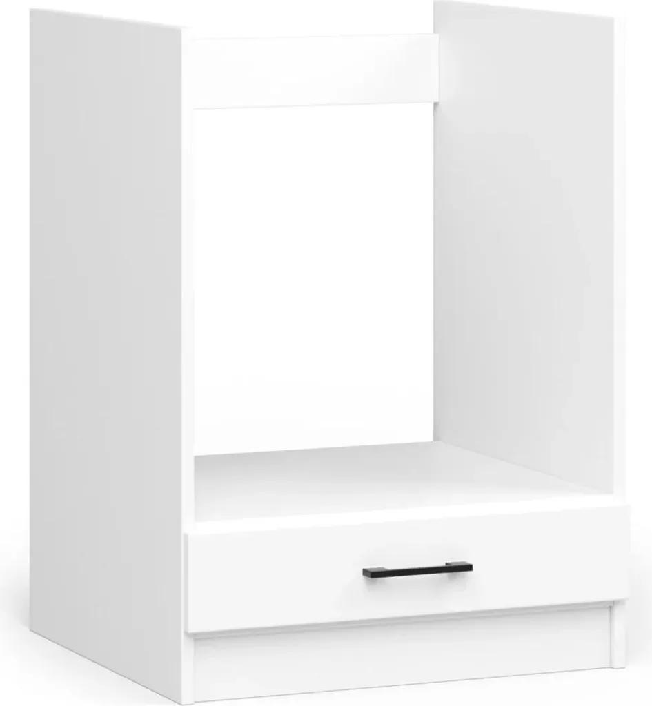 Meuble de poêle 60 cm VERMINA blanc : finissez votre cuisine isolée