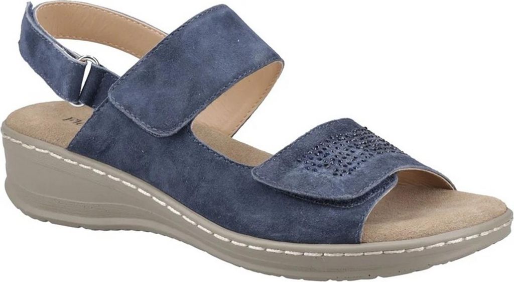 Fleet & Foster - "Bernice" Sandalen für Damen, Leder FS12165 (37 EU) (Marine)