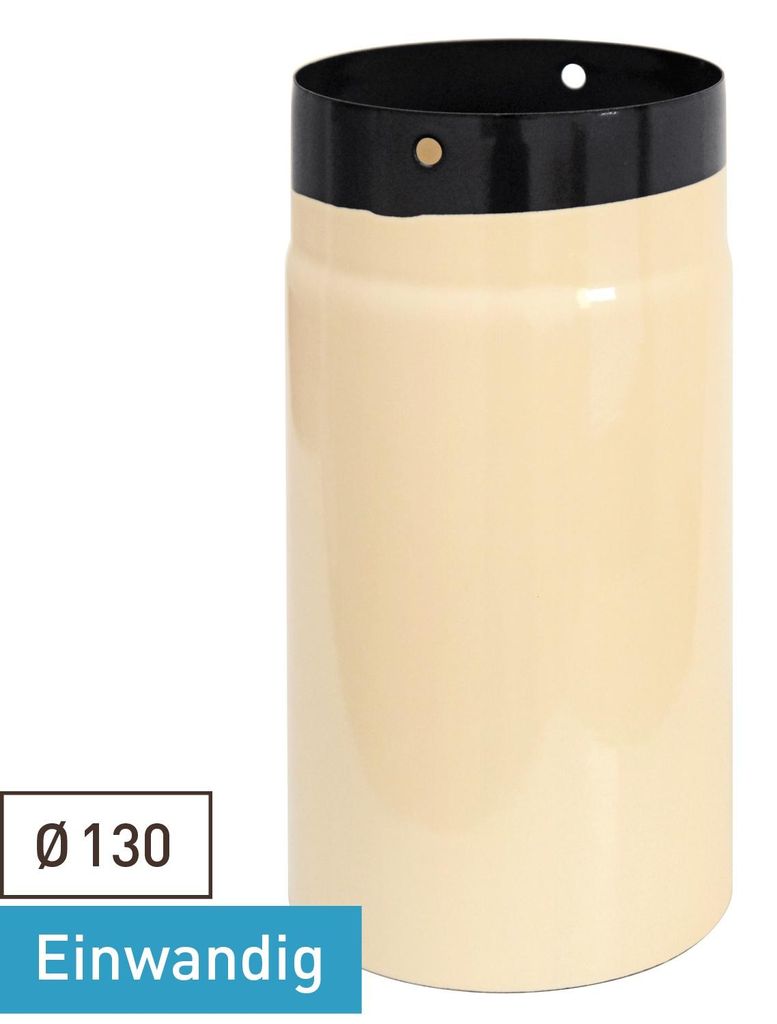 Raik Rauchrohr / Ofenrohr Emaille 130mm - 250mm Elfenbein