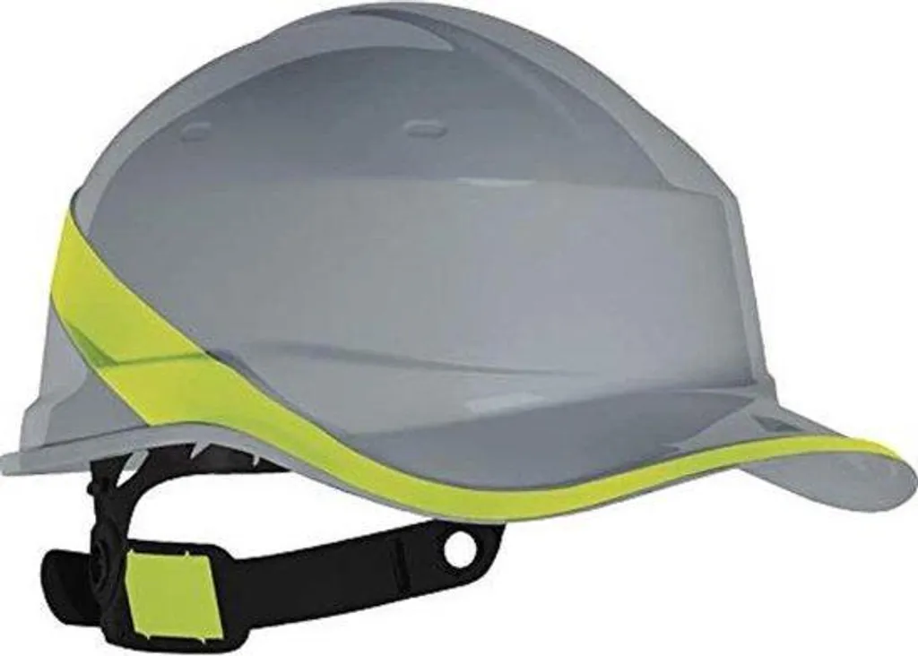 Casque baseball Delta Plus réglable gris jaune haute visibilité DIAM5