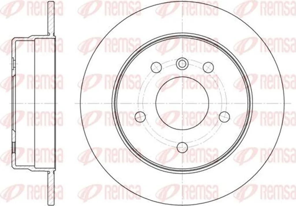 Disque de frein arrière pour Mercedes Classe A W168 et Vaneo 414 REMSA