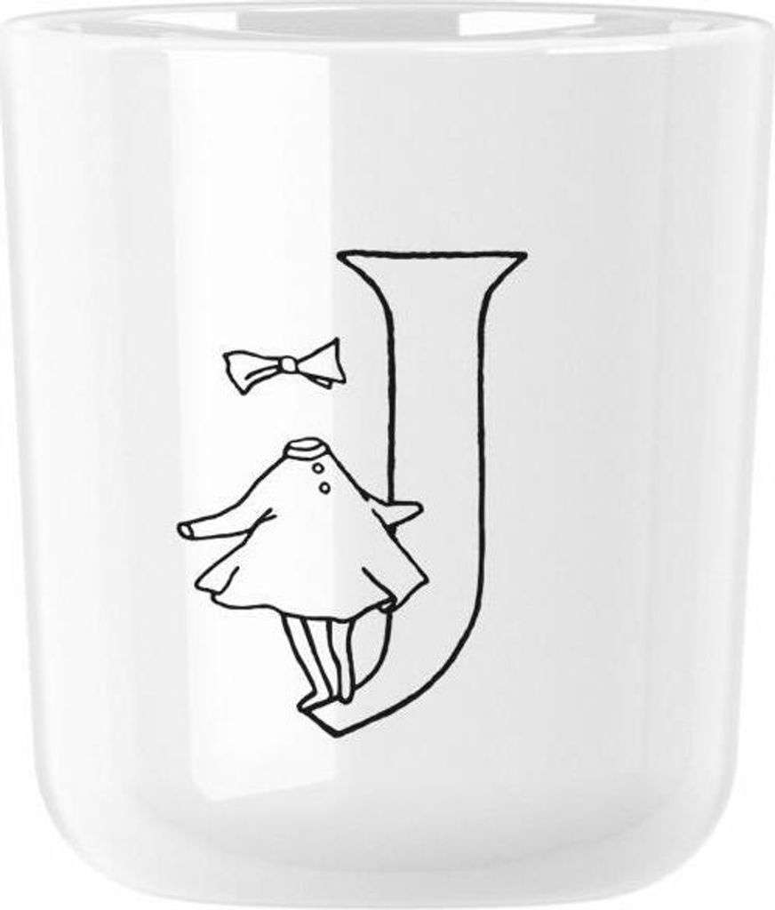 Rig-Tig Tasse Moomin ABC - J, Becher mit Buchstabe, Kunststoff, Weiß, 200 ml, Z00706-J