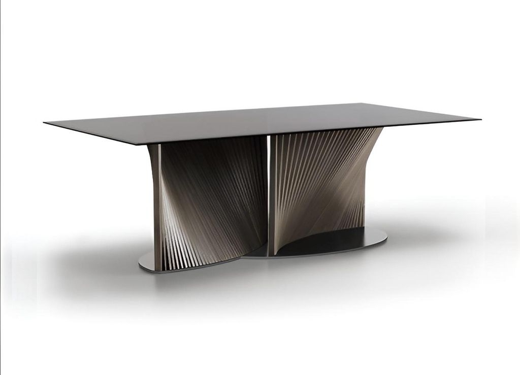 Designer Schwarzer Esstisch Esszimmertische Holzfüße