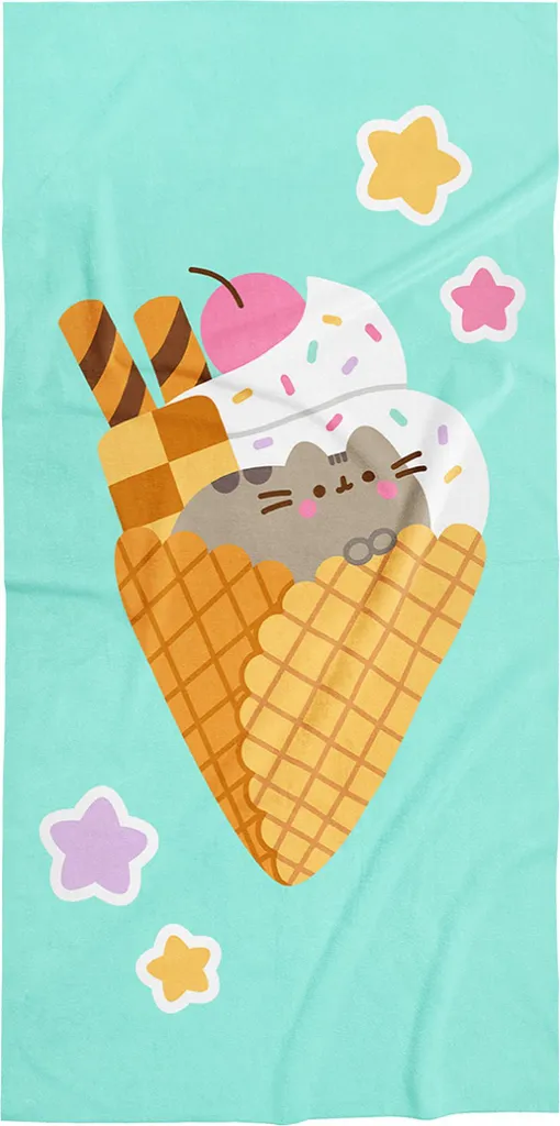 Telo Bagno Pusheen Kitty Ice Cream | Accessorio Mare Bambina Trendy