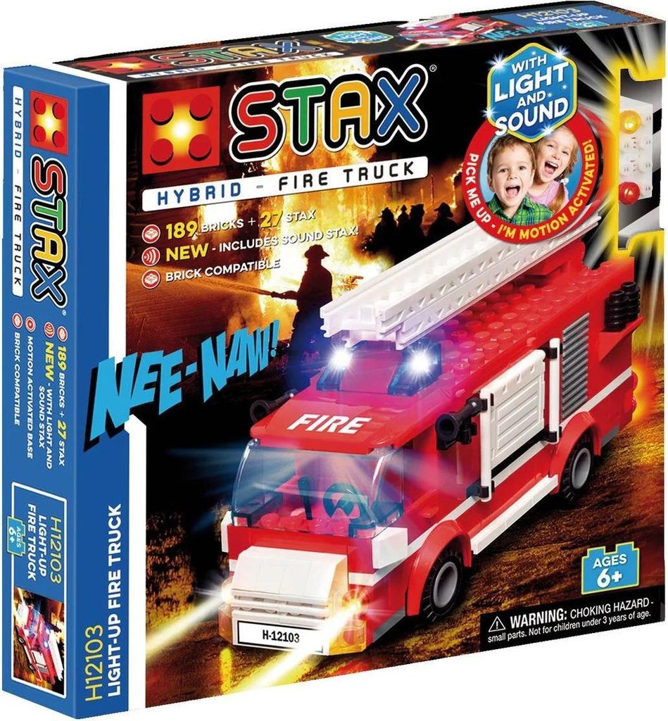 Stax LIGHT Hybride-Fire Truck Bauspielzeug mit Licht