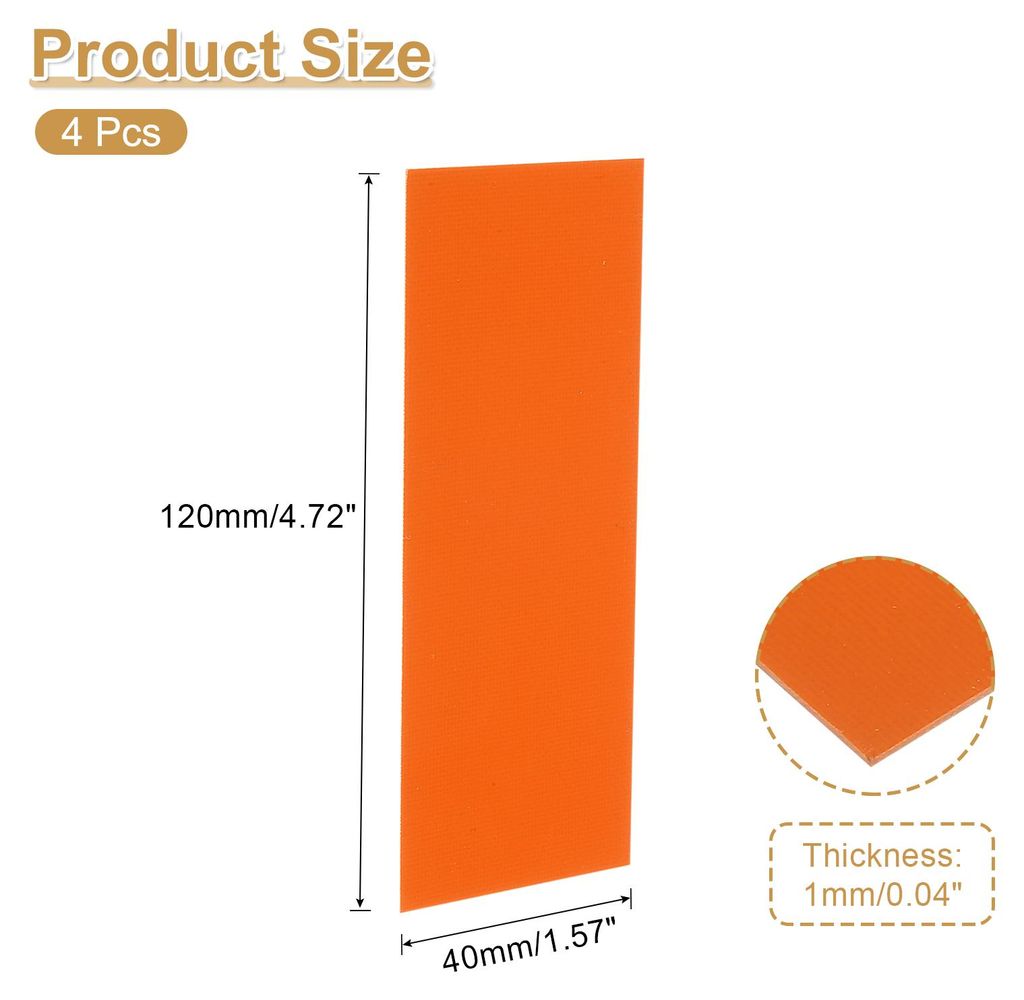 4 Stš¹ck Messergriff-Futter, 4,7" x 1,6" x 0,04" G10 Spacer Sheets Messergriff-Futtermaterial fš¹r Messergriffe Schieferherstellungszubeh?r, Or...