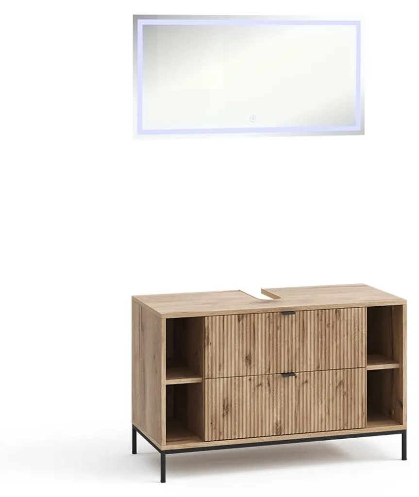 Meubles de salle de bain Vicco Eliza Chêne Viking 2 pièces Model 59673