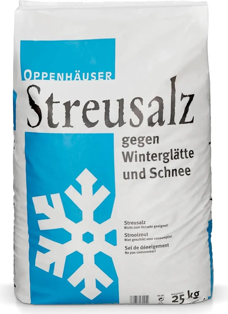 Sale per Neve Oppenhäuser 25kg | Sciogli Ghiaccio Rapido Vialetti