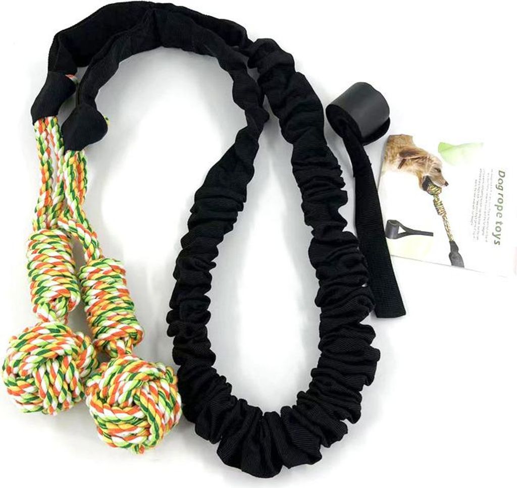 INF Interaktives Hunde-Zerrspielzeug für Outdoor-Spiele & Zahnpflege Schwarz