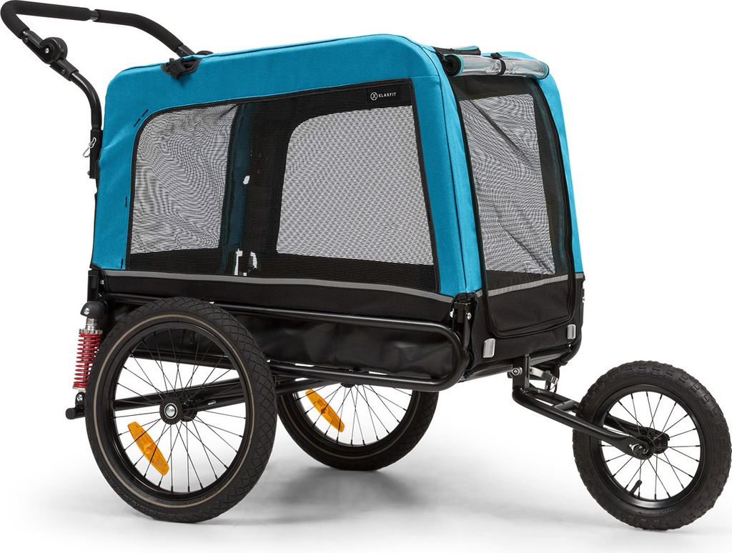Klarfit Fahrradanhänger für Hunde, 2-in-1 Hunde Produktbild 