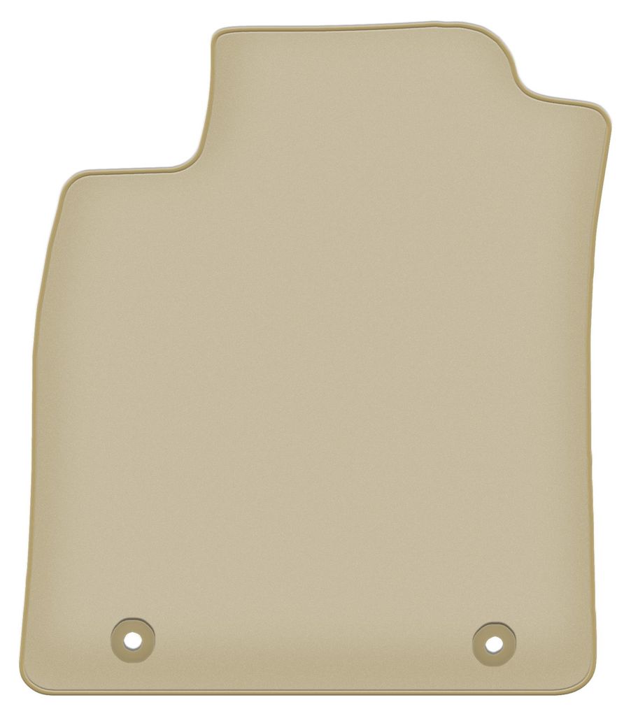 Fahrerfußmatte Velours PREMIUM beige passend für Opel Vectra C (2003-2008, Combo) – mit Befestigungen – passgenau