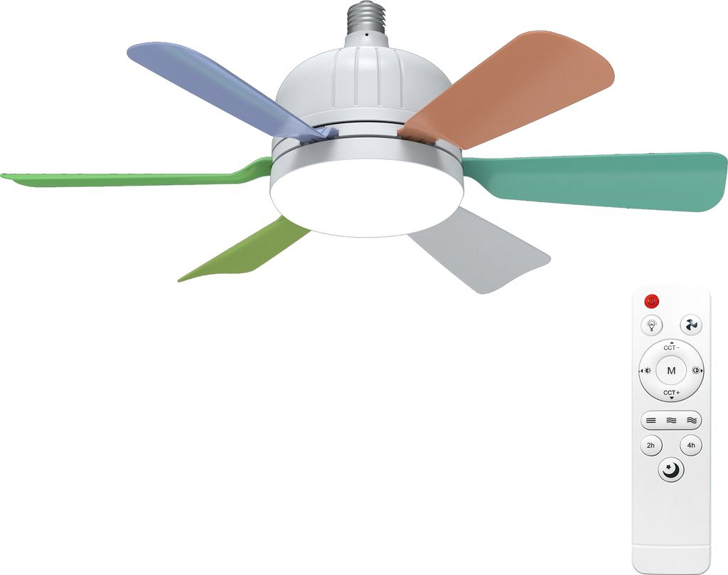 Moderne plafondventilatorlamp, dimbare LED-verlichting, Productafbeelding 
