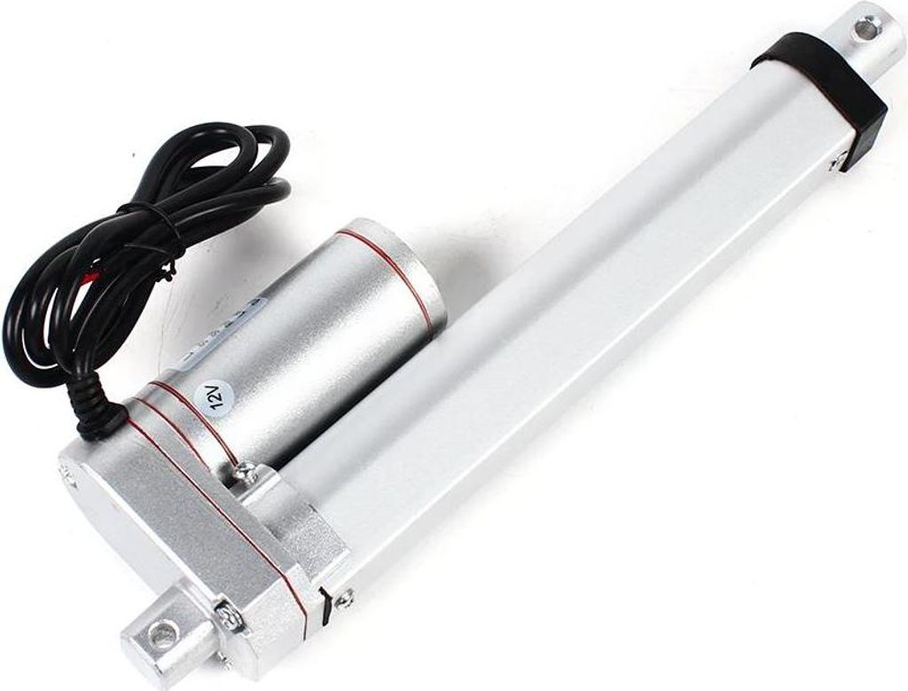 Linearantrieb - 12V DC Motor - Fernbedienung mit hochempfindlichem Empfänger - Geschwindigkeit 10 mm/s - Max. 3 A - IP54 - Aluminiumlegierung - Rot