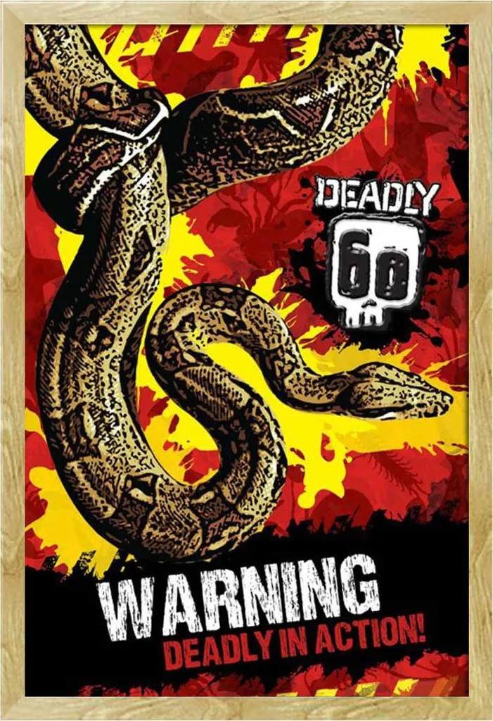 Arredo Danger: Poster Deadly 60 Warning + Cornice Shinsuke® Faggio