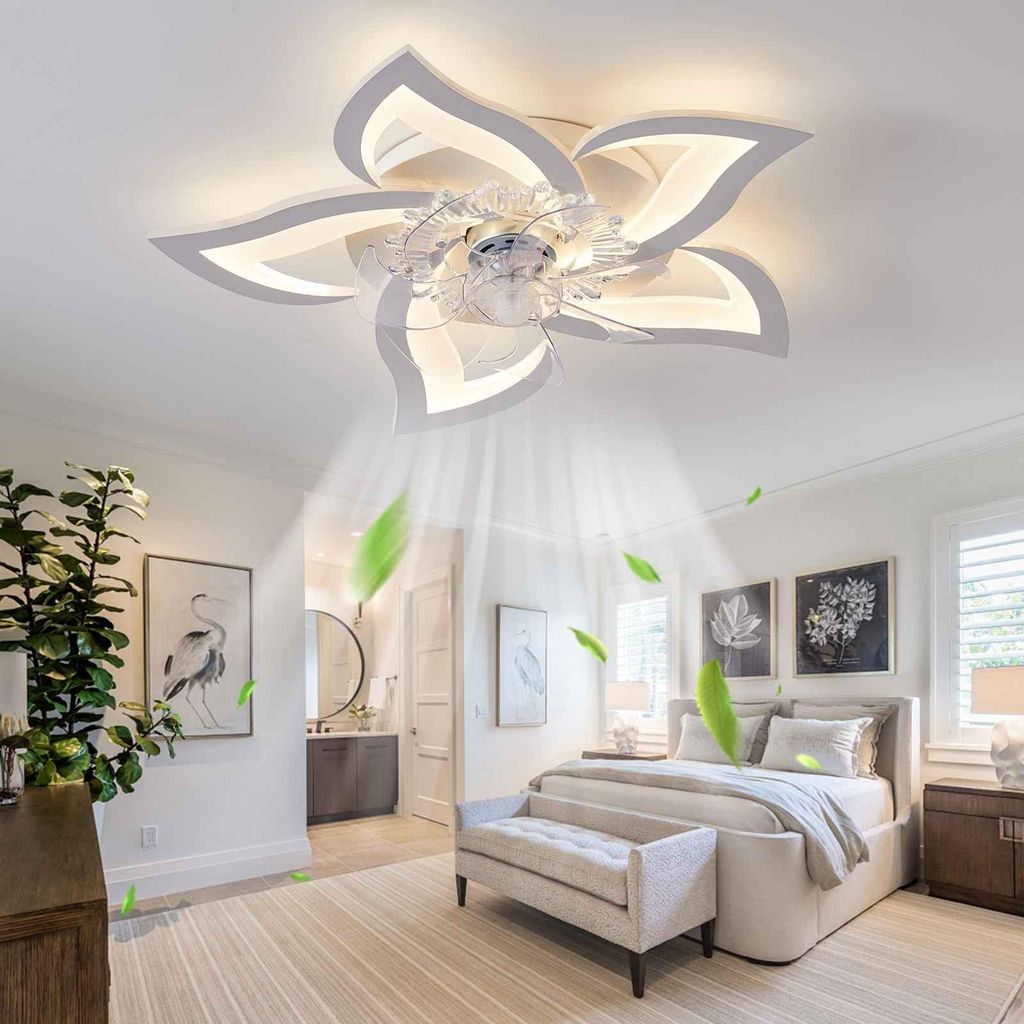 AIORBER Moderner Deckenventilator mit Beleuchtung und Produktbild 