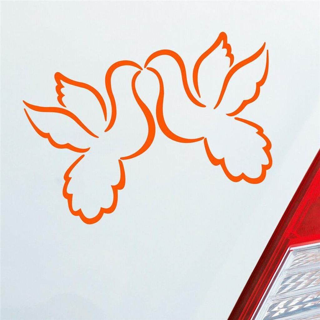 Auto Aufkleber Liebestauben Liebe Love Taube Hochzeit 12x9 Produktbild 