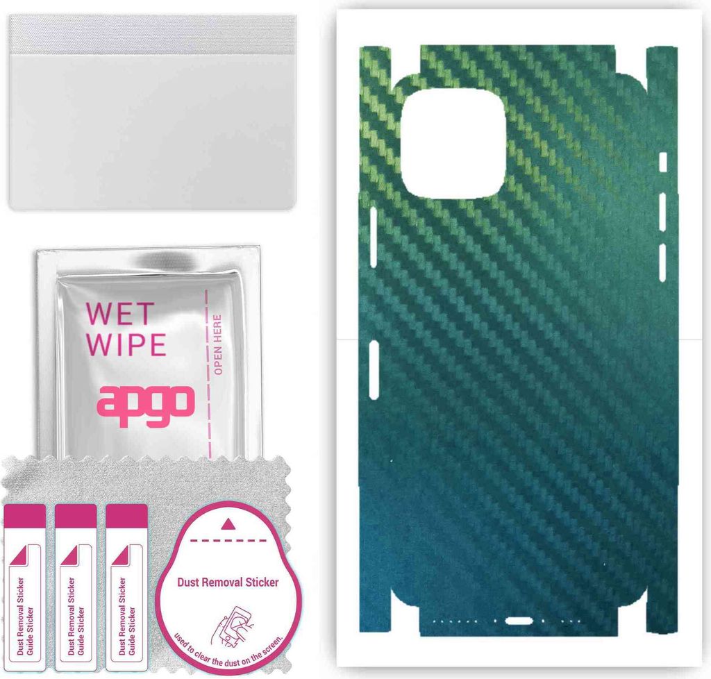 apgo Rückseite + Seiten Schutzfolie, Skin, kompatibel mit Apple iPhone 11 Pro, Hinten Displayschutzfolie aus Vinylfolie, kratzfest, einfache Monta...