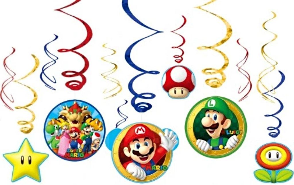 Super Mario 12 Swirl Girlanden Immagine del prodotto 