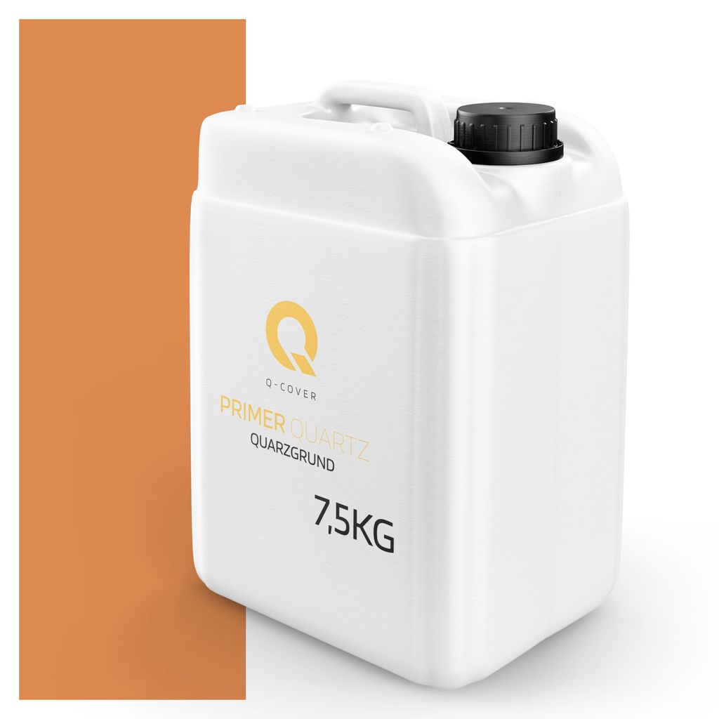 Quarzgrund für Beton Architekt 7,5 kg | Karamell | Grundierung rau für Strukturputz Fassade Wand außen & innen | Putzgrund farbig | Q-COVER