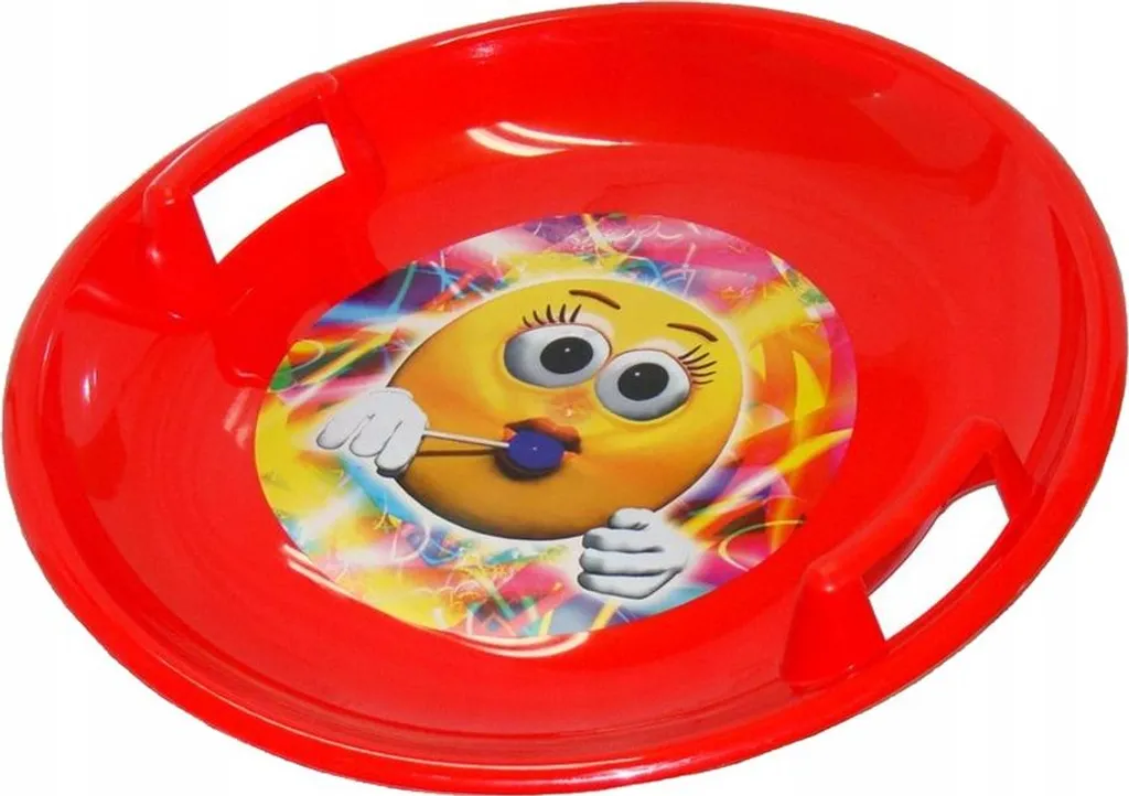 Luge assiette à neige ronde en plastique de 60cm aux coloris assortis