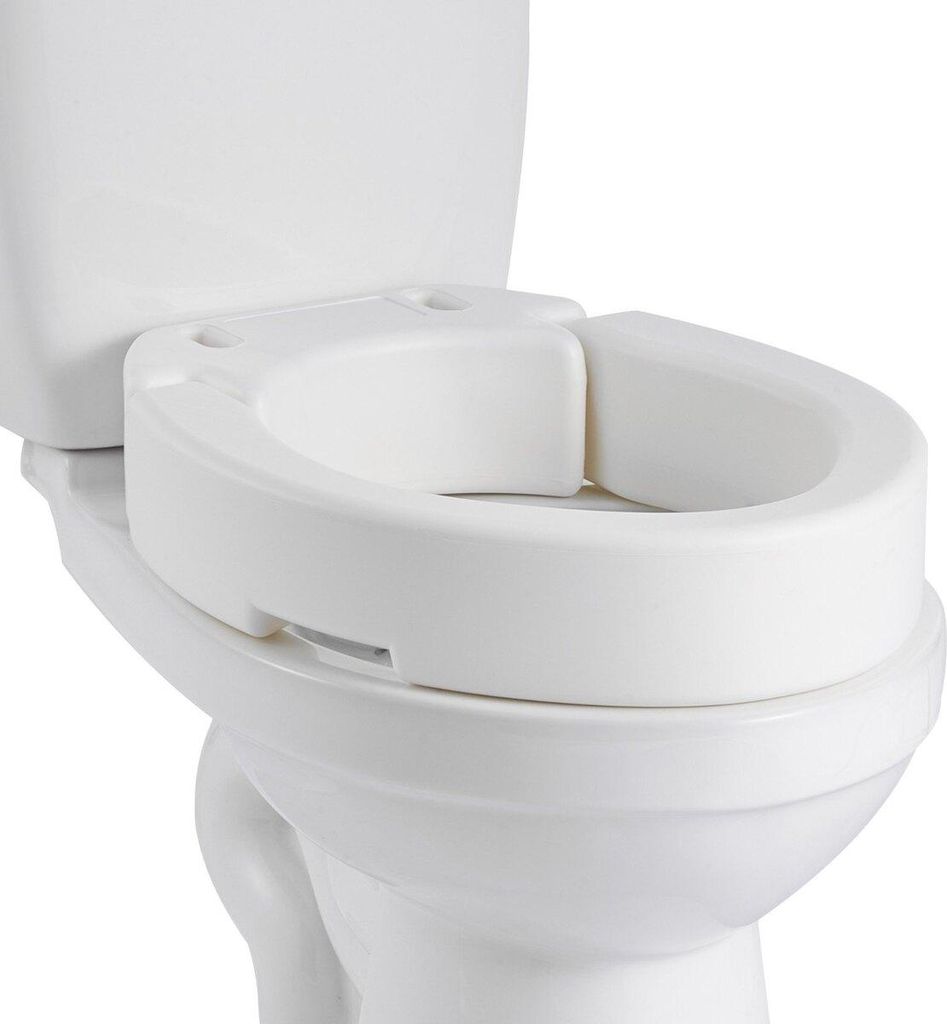 Raised Toilet Seat, 136.1 kg Load Capacity, 88.9 mm Lift Height, Commode Elevated Toilet Seat Riser with Enlarged Opening for Seniors, Elderly, Han...
